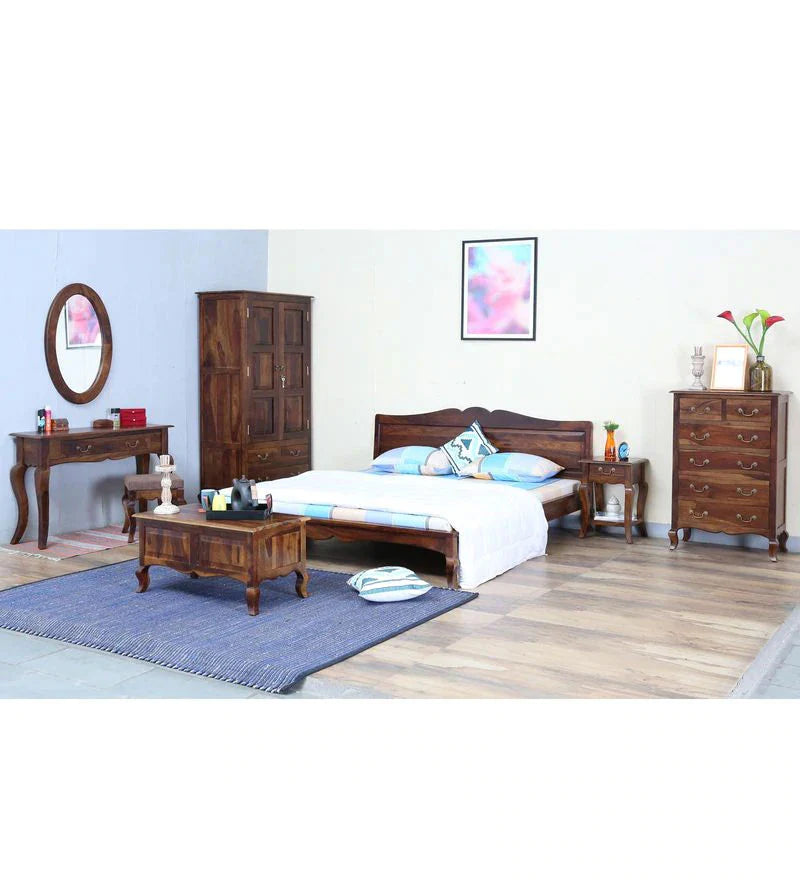 Udaipur Handicrafts Wood Bedside Table