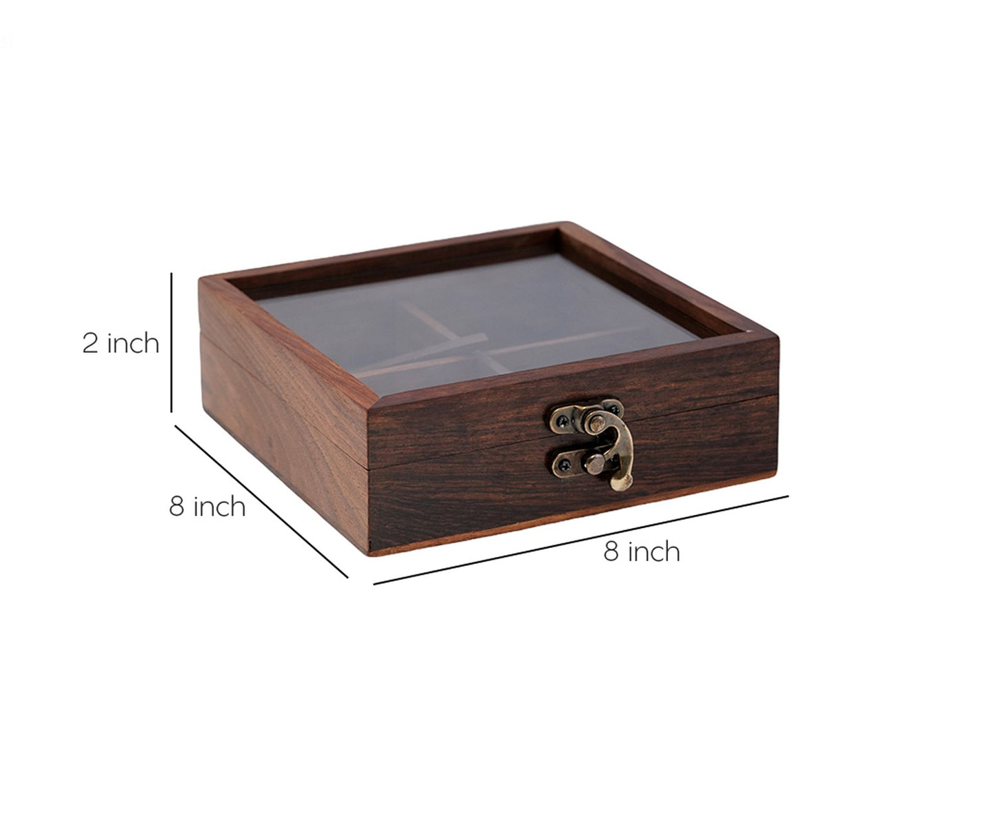 Udaipur Handicrafts Brown Wooden Spice Box With 4 Containers And Spoon