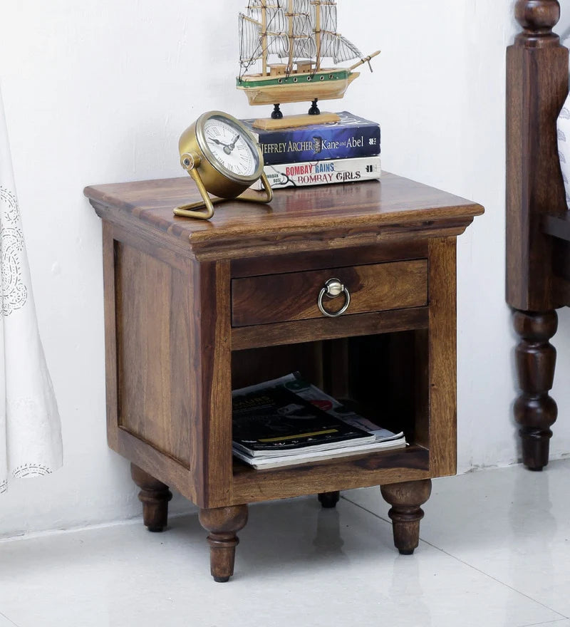 Udaipur Handicrafts Wood Bed Side Table
