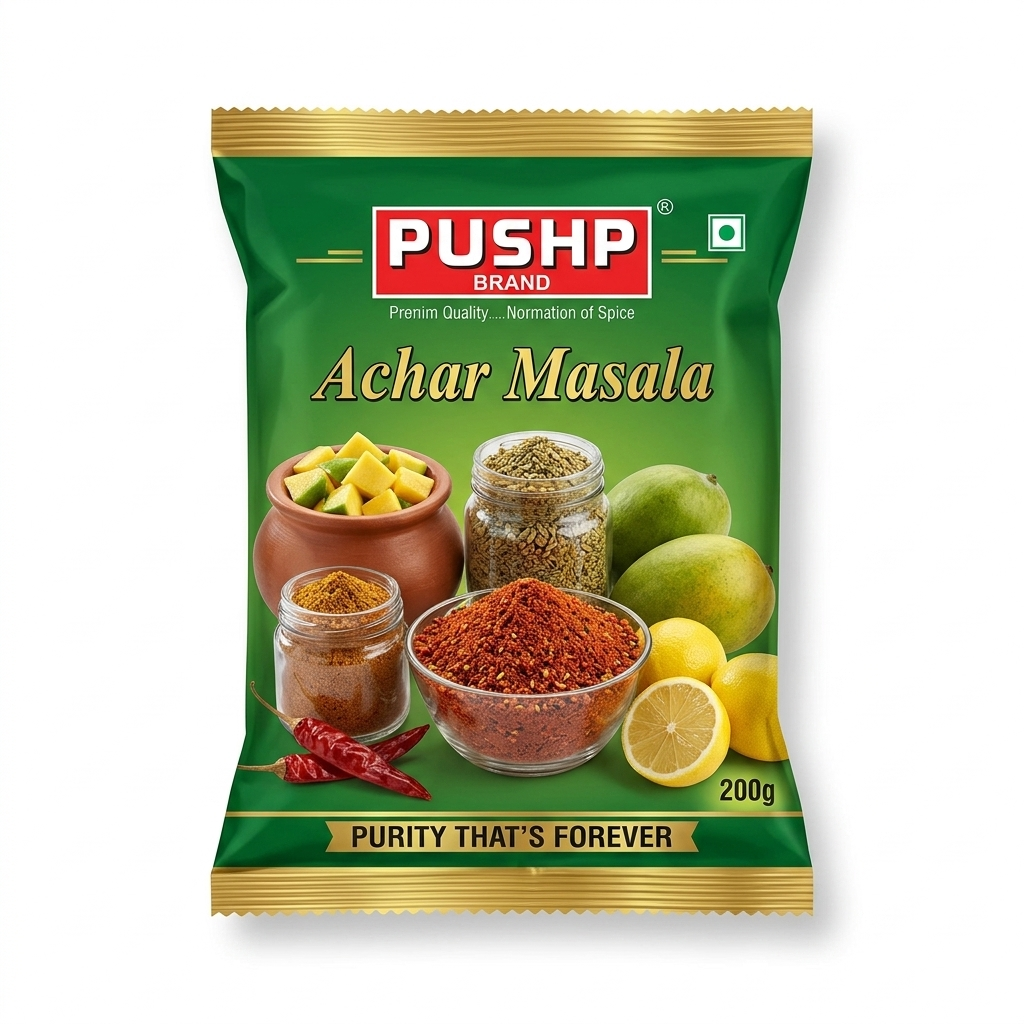 Pushp Achar Masala (Pickle Spice Mix Blend), 200g Pack
