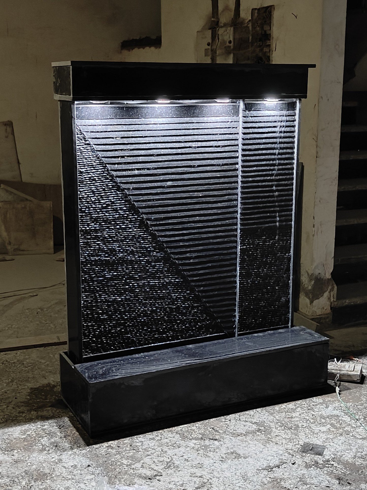 Udaipur Handicrafts Pure Black Granite fountain making