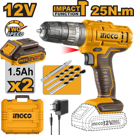 INGCO pact Cordless imdrill CIDLI1228