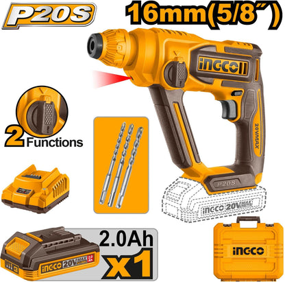 INGCO CRHLI201681 Hammer Drill (10 mm Chuck Size, 0 W)