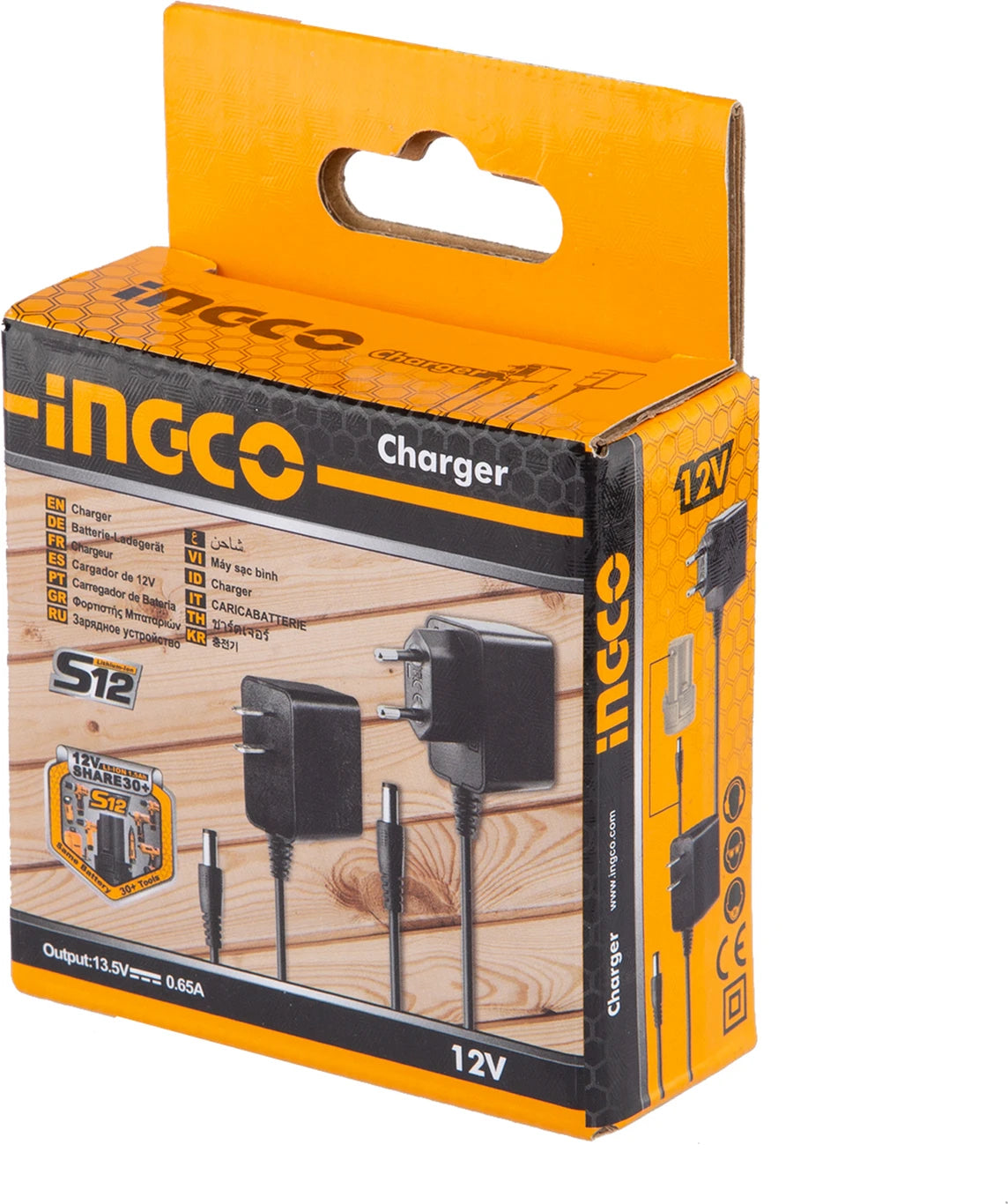 INGCO FCLI12071 Camera Battery Charger (Yellow)