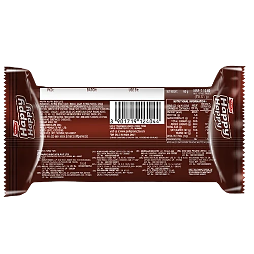 Parle Happy Happy Choco-Chip Cookies, 60 g