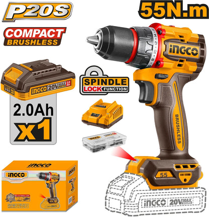 INGCO Compact Brushless Cordless Drill CDLI205582