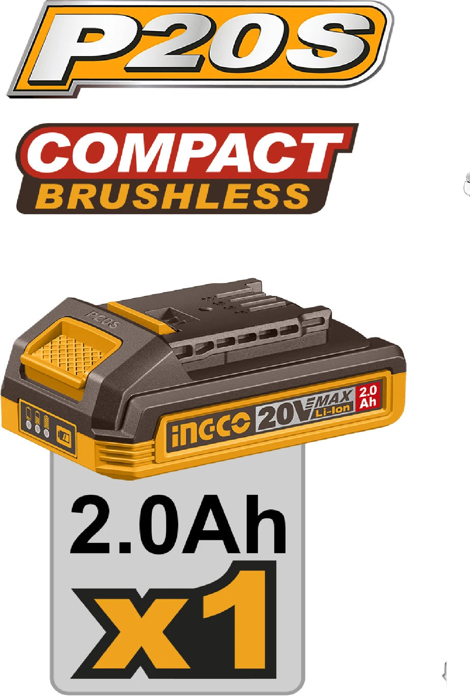 INGCO Compact Brushless Cordless Drill CDLI205582