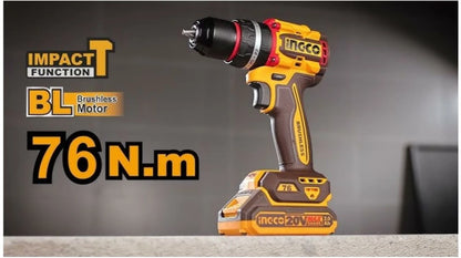 INGCO Compact Brushless Cordless Impact Drill CIDLI20768