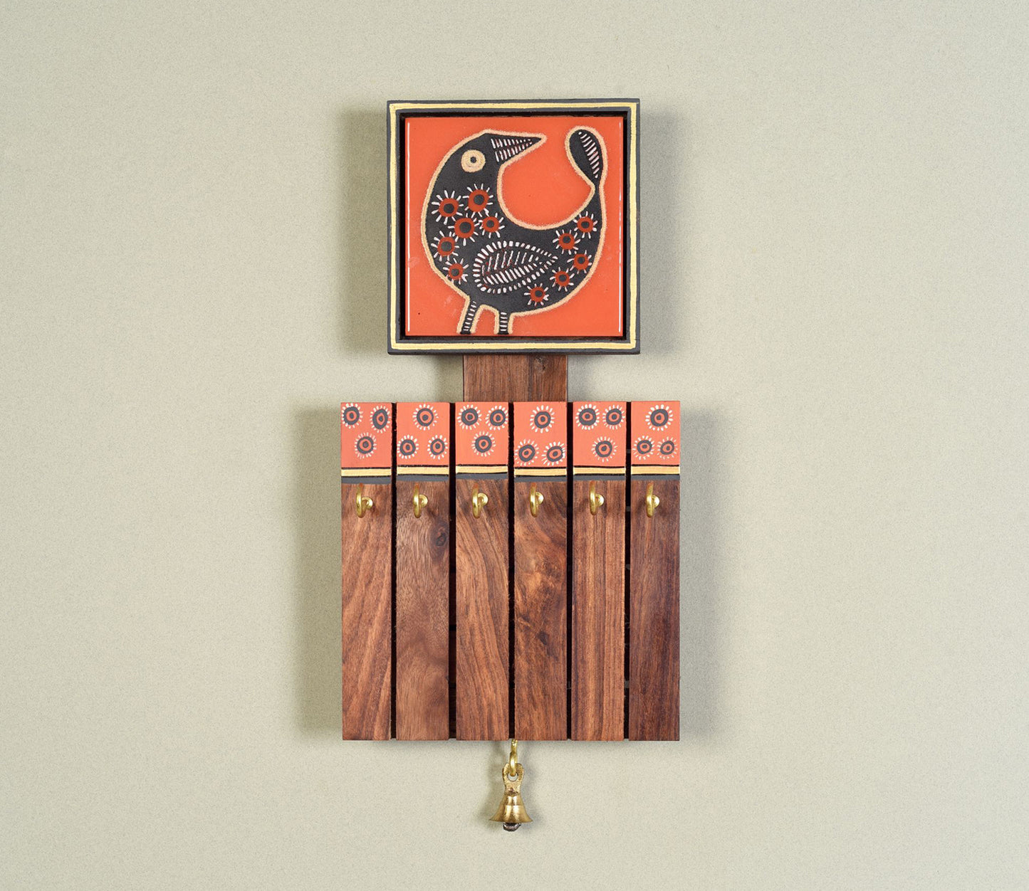 Udaipur Handicrafts  Tiles Key Holder Panel with 6 Hooks