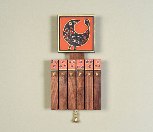 Udaipur Handicrafts  Tiles Key Holder Panel with 6 Hooks