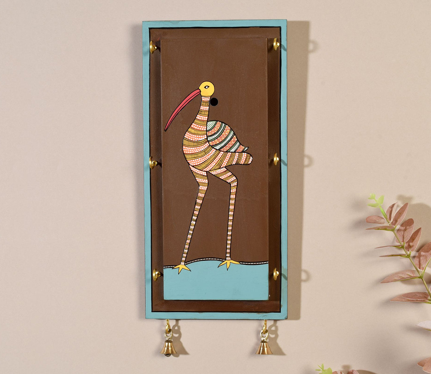 Udaipur Handicrafts Wood  Curious Crane Key Hanger