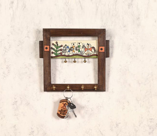 Udaipur Handicrafts Wood  Tribal Melodies Key Hanger
