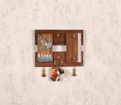 Udaipur Handicrafts Wood Rhythmic Melodies Key Hanger
