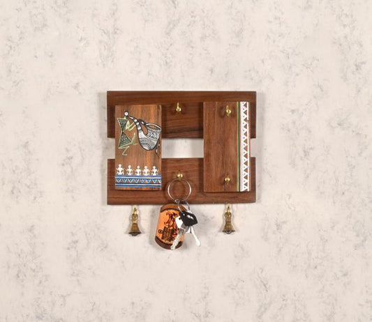 Udaipur Handicrafts Wood Rhythmic Melodies Key Hanger
