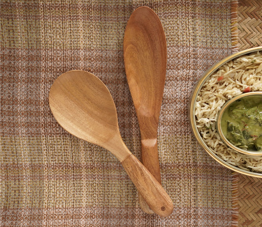 Udaipur Handicrafts Agaja Kebab & Kofta Wooden Ladle Set