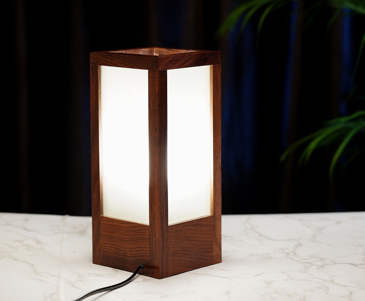 Udaipur Handicrafts Wood Home Decorative Table Lamp (Brown)