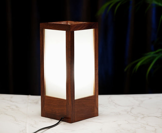 Udaipur Handicrafts Wood Home Decorative Table Lamp (Brown)