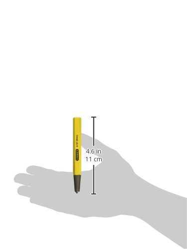STANLEY 16-228 Center Punch-8mm-5/16''x115mm-4/12'', Yellow and Black