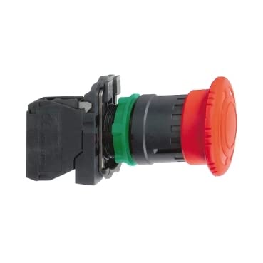 Schneider Electric, XB5AS542N, Harmony XB5, Red Emergency switching off push button, 22mm, latching turn to release, 1NC