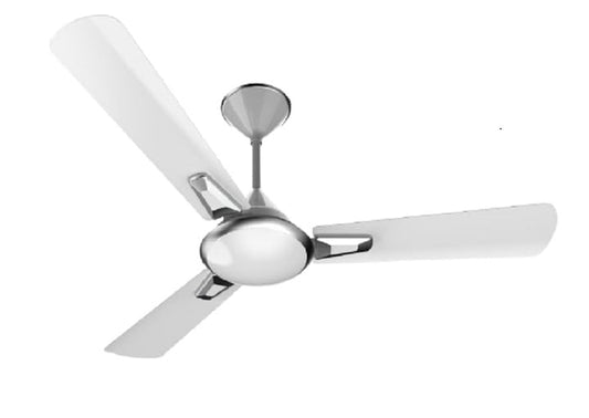 Havells Festiva Prime ES 1200mm Decorative Ceiling Fan with 100% Pure Copper|Watt: 55|Air Flow: 225 cmm|Speed: 390 RPM|65 dB|(Pearl White Chrome)