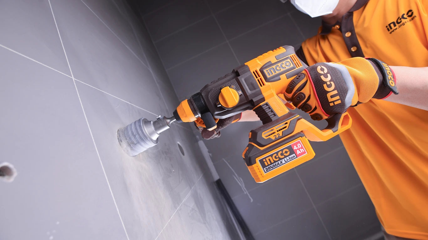 INGCO CRHLI212282 Rotary Hammer Drill (22 mm Chuck Size, 20 W)