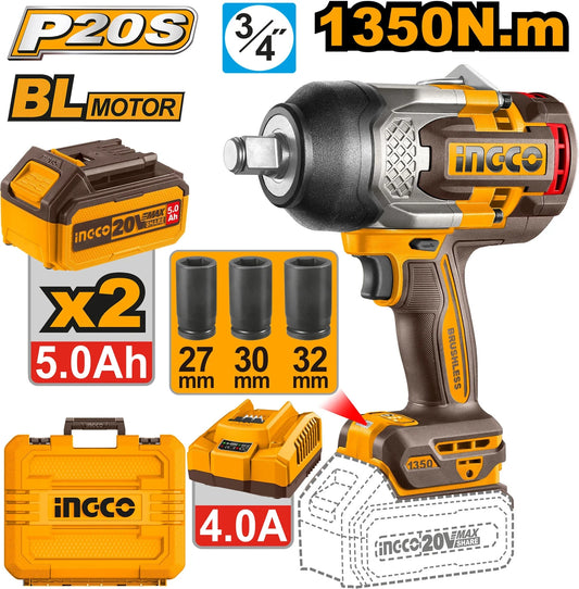 INGCO Cordless impact wrench CIWLI20135