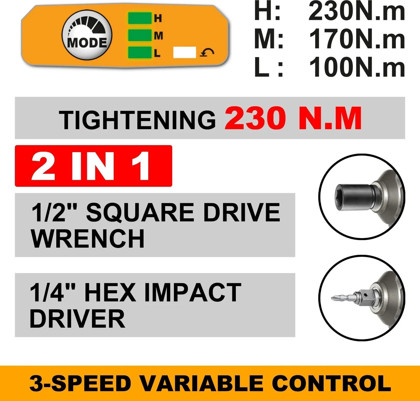 INGCO Cordless impact driver&wrench CIWLI20236