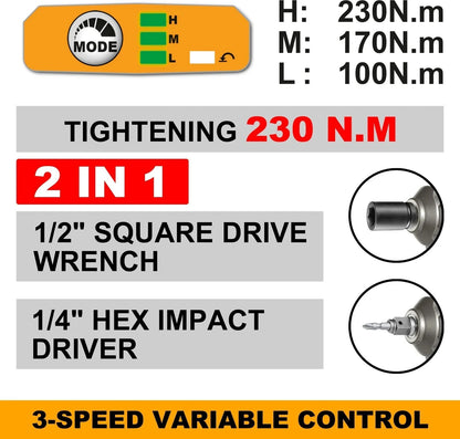 INGCO Cordless impact driver&wrench CIWLI20236