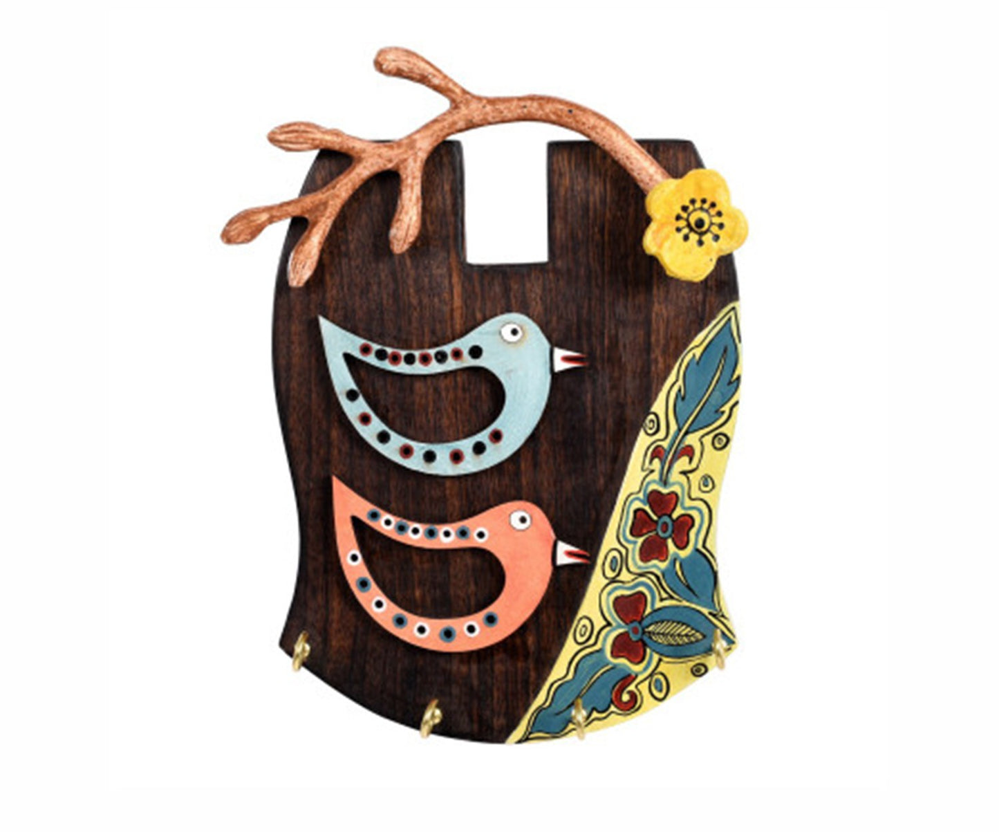 Udaipur Handicrafts  Tribal Art Bird Theme Key Holder