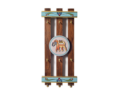 Udaipur Handicrafts Wood Elephants Stripped Key Hangers