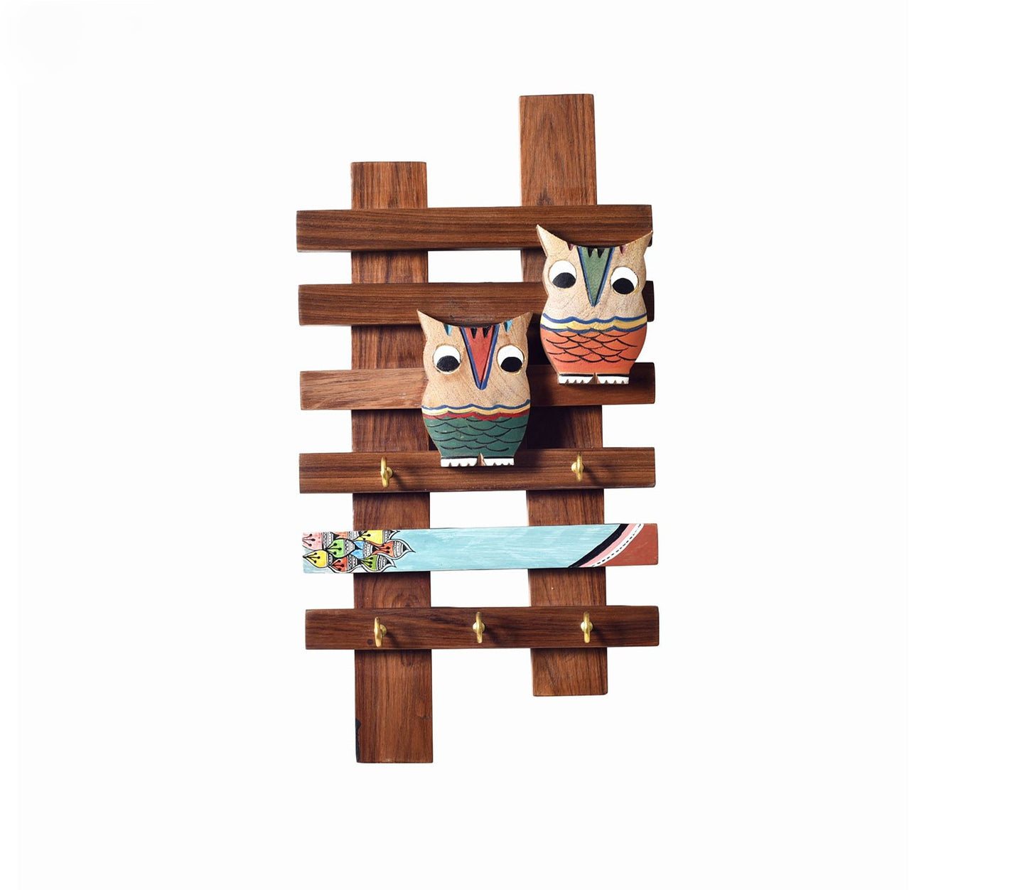 Udaipur Handicrafts Wood Midnights Owl Key Hanger
