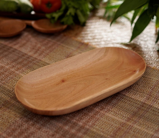 Udaipur Handicrafts Agaja Wooden Salad Platter