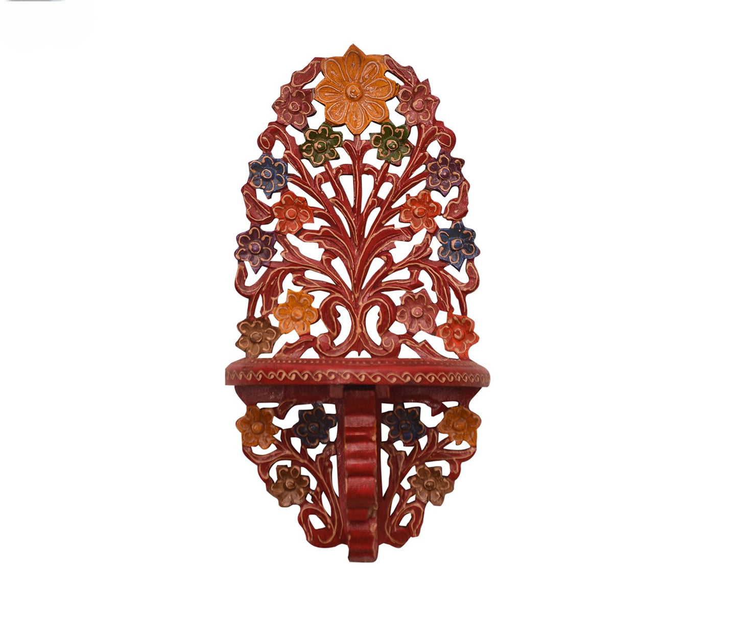 Udaipur Handicrafts Wooden Hand Painted Shelf
