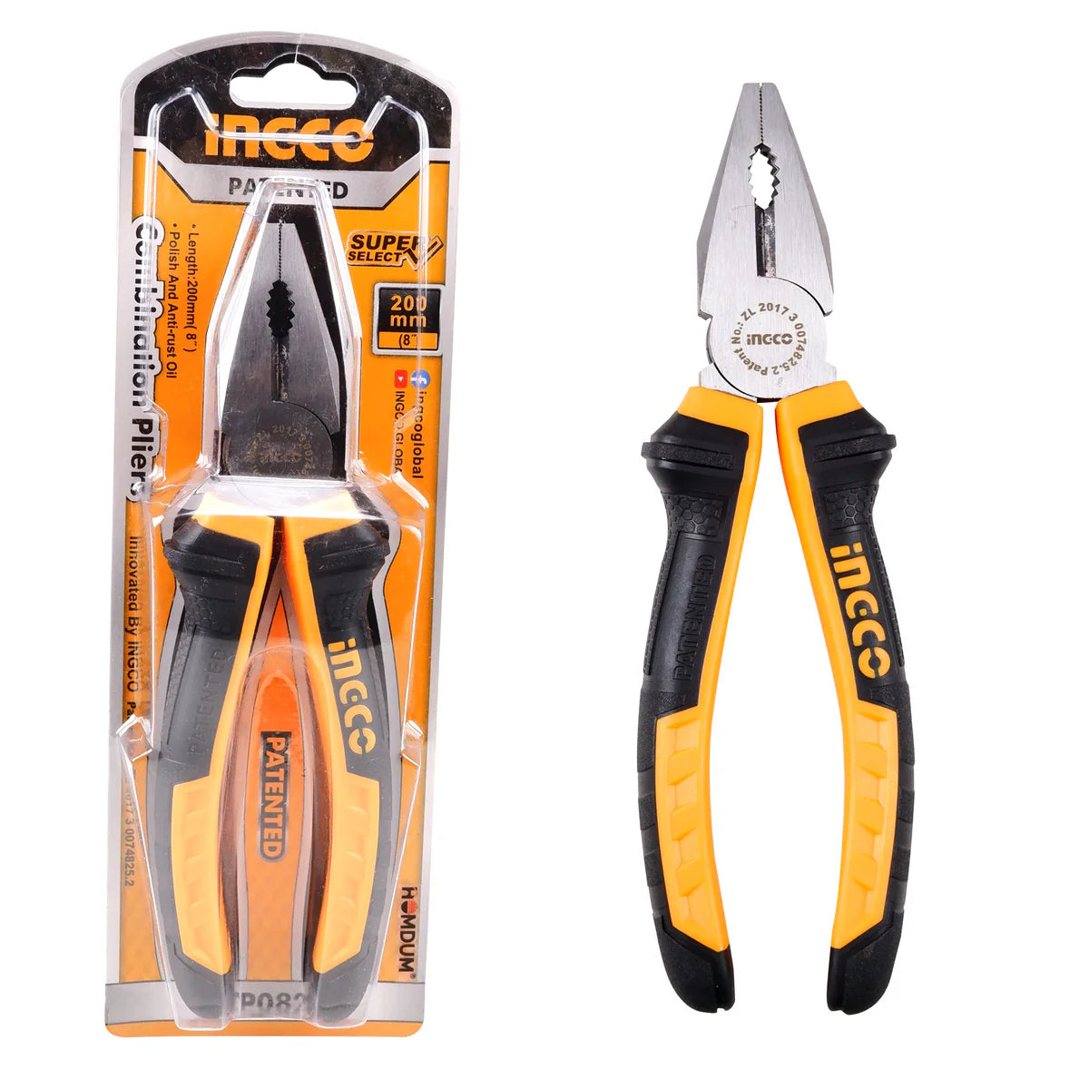 Ingco Powertools & Handtools Combination Pliers Hcp08208 - Black