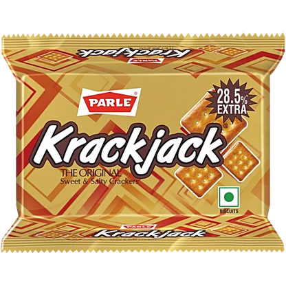 Parle Krack Jack Original Sweet & Salty Cracker Biscuit, 56.7 g (44.1 + 12.6 g Extra)