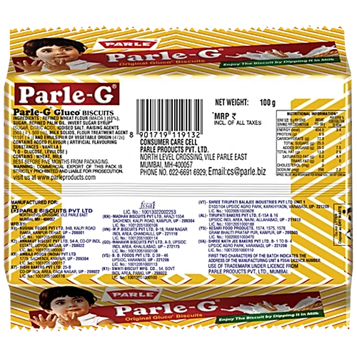 Parle G Original Gluco Biscuits, 90 g (80 + 10 g Extra)