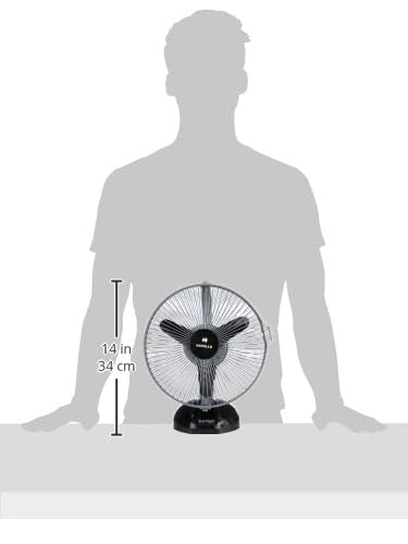 Havells Birdie 230mm Personal Fan (Black Grey)