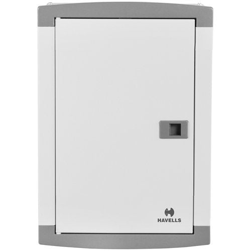 Havells TPN 6W DD DB (MCB/RCCB I/C) (RG) Metal Base Model (Grey)