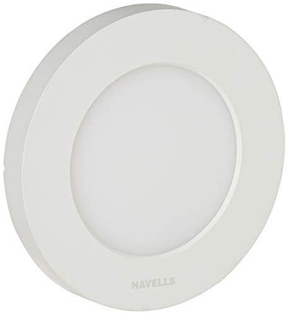 Havells 6W LED Surface Panel Light |(Round Shape)|Warm White | Energy Efficient |Upto 3KV Surge Protection|Premium Downlight for Home and Office|BIS Approved| Pack of 1
