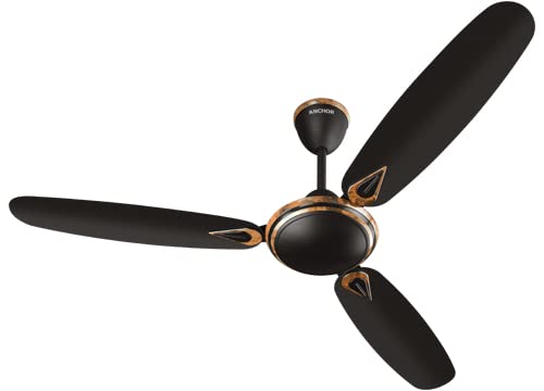 Anchor by Panasonic Luxoria DLX Star High Speed Ceiling Fan | 1 Star Rated 1200mm (48 Inch) Ceiling Fan for Home, Office (2 Yrs Warranty) (Matt Smoke Brown)
