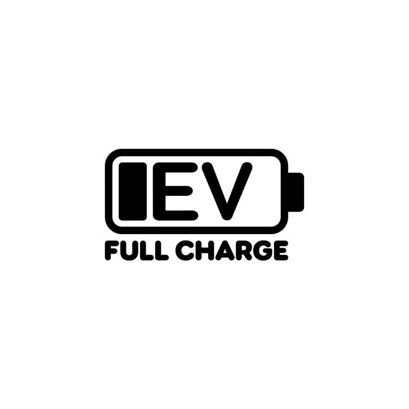 Akshar Arts Bhuwana EV Symbol Sticker for Electric Car Windows, Sides, and Rear Glass Decals (Black)