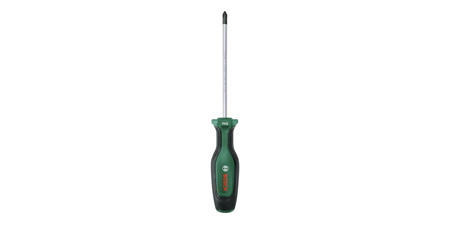 BOSCH Screwdriver PH2 x 125mm | Extended Reach for Deep & Hard-to-Access Screws | Built to Last with Premium Materials for Durability & Reliability | Ergonomic Non-Slip Handle for Comfort & Control