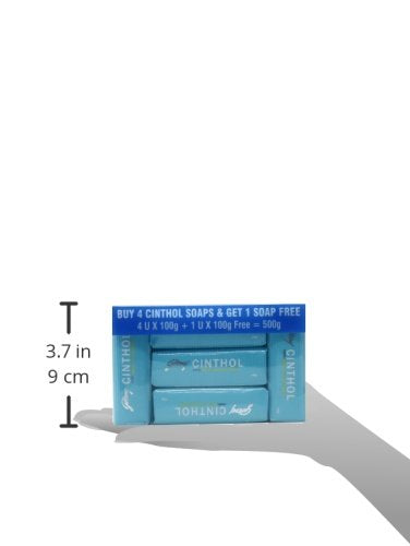 Cinthol Cool Soap, 100g (Pack of 5) | with Icy-cool Menthol | Soaps For Bath | Grade 1 Soap | For All Skin Types