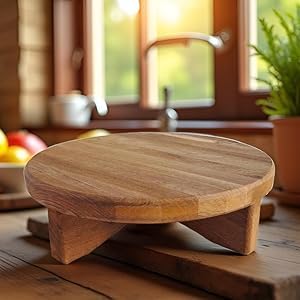 Udaipur Handicrafts Roti Rolling Pin | Wooden Chakla for Making Roti, Puri and Phulka 10 Inch | Solid Teak Wood | Without Chemical Polish | Completely Handmade in India | 2 Year Warranty