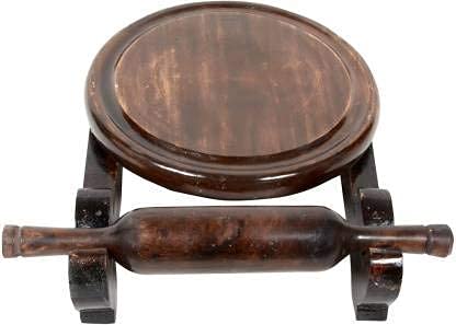 Udaipur Handicrafts Wooden Chakla Belan with Stand | Handcrafted Sheesham Wood Rolling Pin & Board Set for Roti, Chapati, Paratha, and Dough