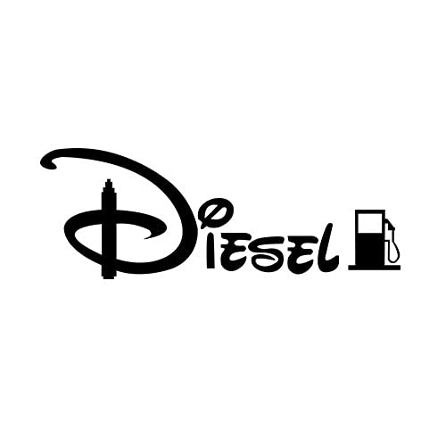 Akshar Arts Bhuwana Diesel Sticker for Cars & Bikes Styling, Reflective and Waterproof for Car Fuel/Petrol Tank, Easy to Stick Decorative Symbolic Vinyl Sign (Black)-Self-Adhesive