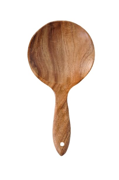 Udaipur Handicrafts Ragi Ball Making Wooden Spoon Ragi Mudde Maker Brown 24.5 cm |