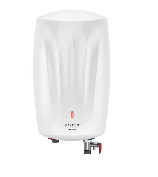 Havells Instanio 5L Instant Water Heater | 3000W | Feroglas Coated Tank | Incoloy Heating Element | Whirlflow Technology | LED Indicator | White (White, 5 Liter)