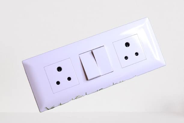 Schneider Electric - Livia White - For bedside/kitchen/TV unit/Desktop ~ 2 (6A) X 1 way switch + 2 6A 3Pin socket Outlet with shutter (BIS)