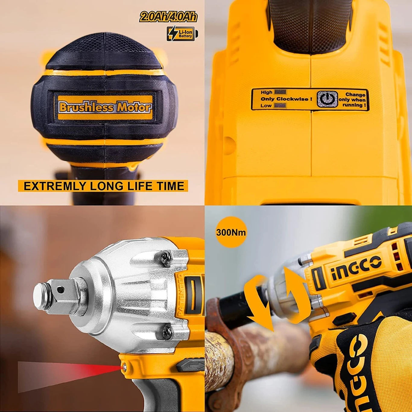 INGCI Lithium-ion impact wrench CIWLI2001